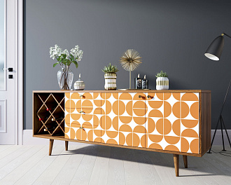 Комод "Berber" удлиненный с бутылочницей 14 принт арт BB15/Print_14