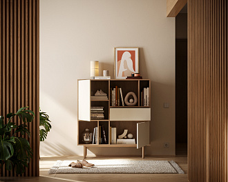 Комод с двумя дверками и ящиком "Alice" арт ALC06