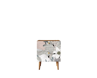 Тумбочка "Berber" с двумя ящиками 50 принт арт BB03/Print_50