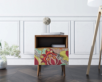 Тумбочка "Berber" с одним ящиком 6 принт арт BB06/Print_06