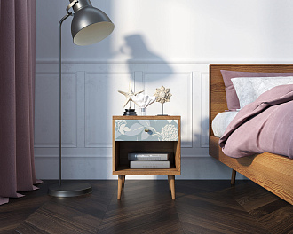 Тумбочка "Berber" с открытой полкой 39 принт арт BB33/Print_39