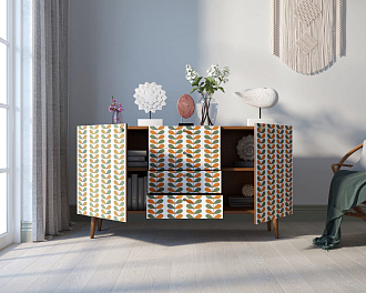 Комод "Berber" с ящиками принт 23 арт BB14/Print_23