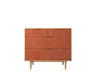 Комод с четыремя ящиками "Line" R22/red