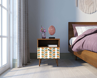 Тумбочка "Berber" с одним ящиком 23 принт арт BB06/Print_23