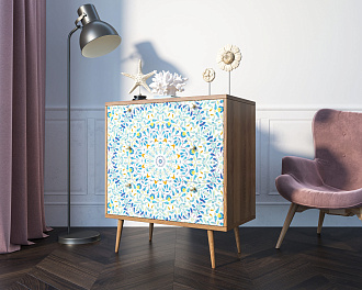 Комод "Berber" три ящика 46 принт арт BB40/Print_46