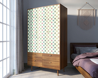 Шкаф трехстворчатый "Berber" принт 24 арт BB02/Print_24