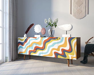 Комод "Berber" удлиненный принт 21 арт BB11/Print_21