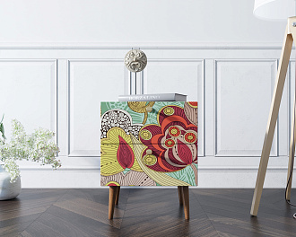 Тумбочка "Berber" с двумя ящиками 6 принт арт BB03/Print_06