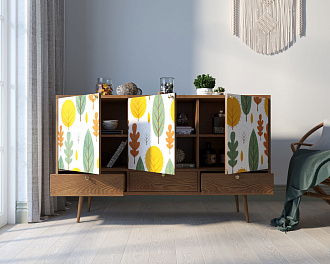 Комод "Berber" три дверки и три ящика 30 принт арт BB24/Print_30