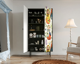 Шкаф двухдверный "Emerson" Матрешки арт EM091/Art04