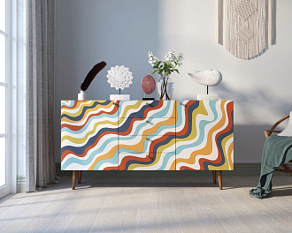 Комод "Berber" с ящиками принт 21 арт BB14/Print_21