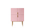 Малый комод с четырьмя дверками на высоких ножках "Line" LN13/GR1/pink