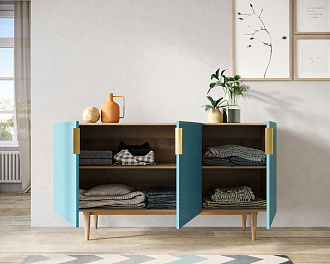 Комод с тремя дверками "Line" LN02/GR1/blue