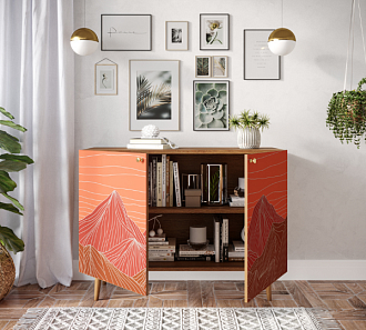 Комод с принтом 49 "Berber" две дверки арт BB04/Print_49