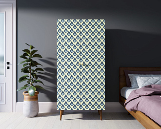 Шкаф малый двухстворчатый "Berber" принт 13 арт BB08/Print_13