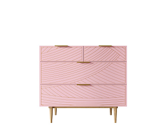 Комод с четыремя ящиками "Line" LN14/GR1/pink