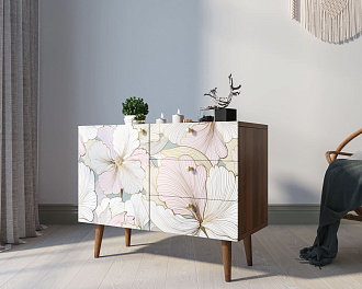 Комод "Berber" три ящика и дверка 31 принт арт BB34/Print_31