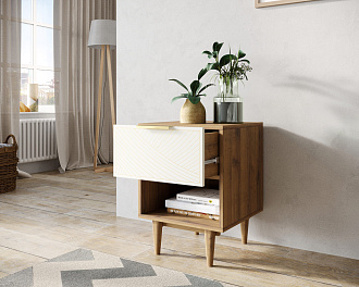 Тумбочка с верхним ящиком "Line" LN10/GR1/beige