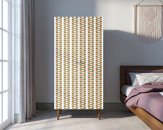 Шкаф малый двухстворчатый "Berber" принт 23 арт BB08/Print_23