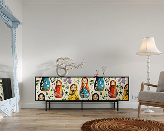 Комод две дверки и четыре ящика "Emerson" by Kandinsky арт EM19/Print_01