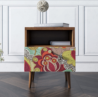 Тумбочка "Berber" с одним ящиком 6 принт арт BB06/Print_06