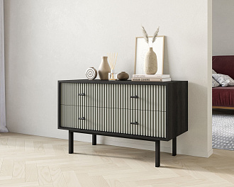 Комод с четырьмя ящиками "Emerson" арт EM05/gray/L