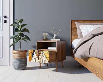 Тумбочка "Berber" с одним ящиком 08 принт арт BB06/Print_08