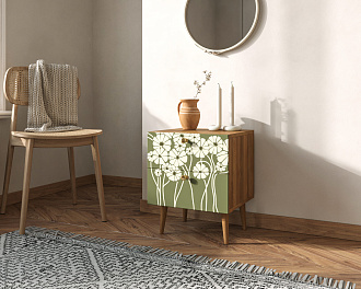 Тумбочка "Berber" с двумя ящиками 53 принт арт BB03/Print_53