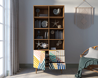 Стеллаж на комоде "Berber" принт 42 арт BB44/Print_42