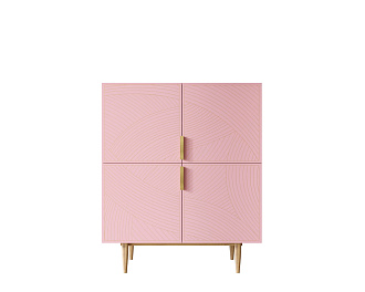 Большой комод с четырьмя дверками "Line" LN03/GR1/pink