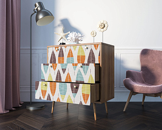 Комод "Berber" три ящика 48 принт арт BB40/Print_48