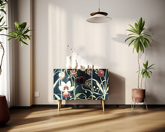 Комод "Berber" три ящика и дверка 35 принт арт BB34/Print_35