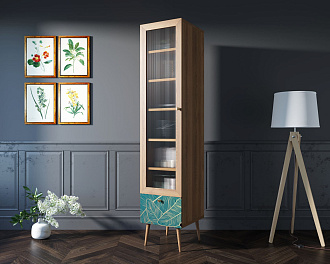 Буфет "Berber" одностворчатый с ящиком принт 41 арт BB48/Print_41