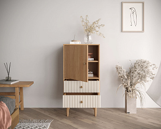 Высокая тумба Bubble Solid с двумя ящиками арт BBL11S