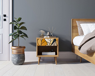 Тумбочка "Berber" с открытой полкой 08 принт арт BB33/Print_08