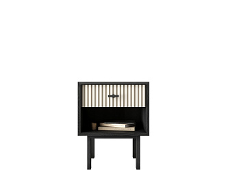 Тумбочка с верхним ящиком "Emerson" арт EM11/milky/L