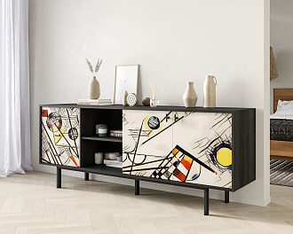Комод с дверками и нишей "Emerson" by Kandinsky арт EM15/Print_01