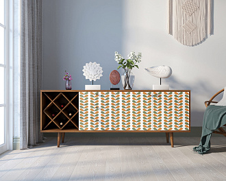 Комод "Berber" удлиненный с бутылочницей принт 23 арт BB15/Print_23