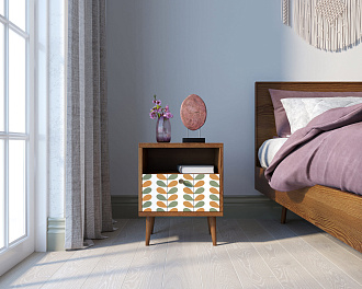 Тумбочка "Berber" с одним ящиком 23 принт арт BB06/Print_23