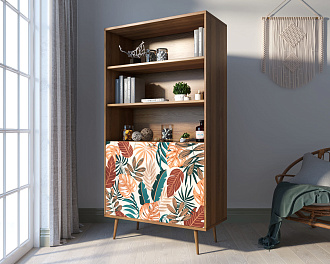 Стеллаж с дверками "Berber" принт 25 арт BB26/Print_25