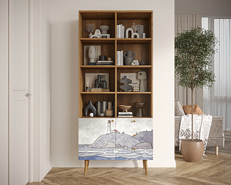 Стеллаж на комоде "Berber" арт BB44/Print_51