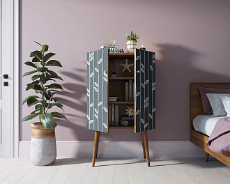 Комод на высоких ножках "Berber" 18 принт арт BB09/Print_18