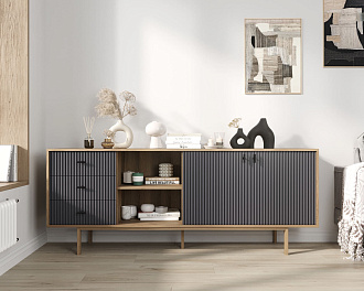 Комод с дверками и нишей "Emerson" арт EM15/7024/L