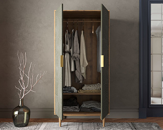 Шкаф малый двухстворчатый "Line" R24/browngrey