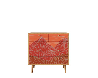 Комод "Berber" пять ящиков 49 принт арт BB36/Print_49