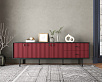 Комод с четырьмя дверками и двумя ящиками "Emerson" арт EM04/red/L