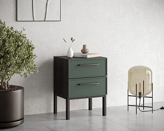 Тумбочка с двумя ящиками "Nicole" арт NEM16G