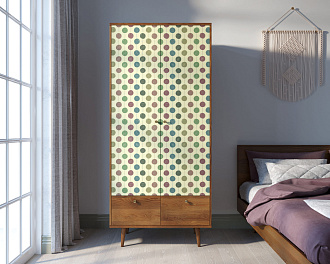 Шкаф двухстворчатый "Berber" принт 24 арт BB16/Print_24