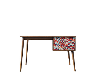 Стол рабочий "Berber" принт 2 с одной тумбой арт BB20/Print_02