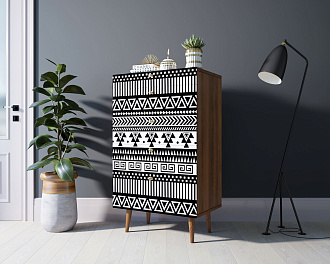Комод высокий "Berber" принт 19 арт BB10/Print_19